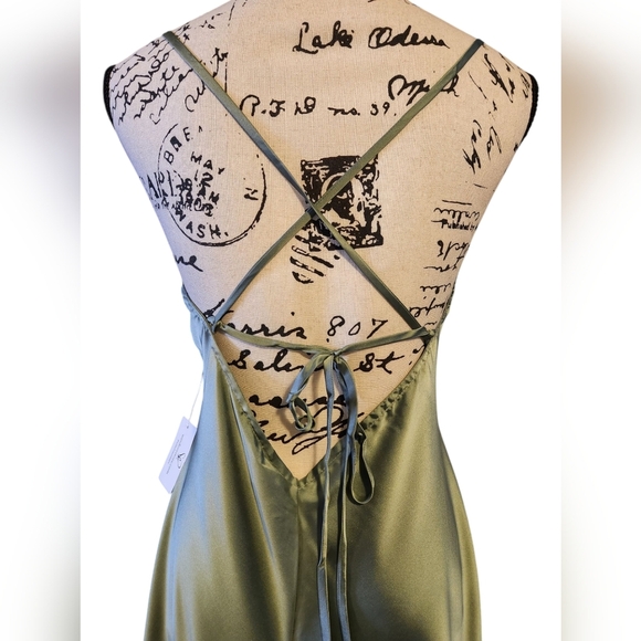 Windsor Jolie Ruffled High-Low Satin Formal Dress - Picture 10 of 12